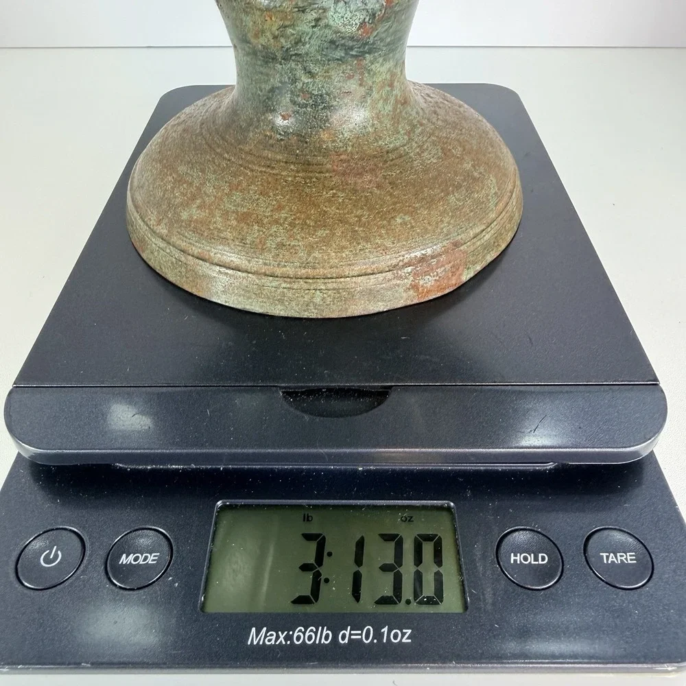 Bronze Tone Metal Urn Jardiniere Vase Handles Pedestal VTG Neoclassical Style‎